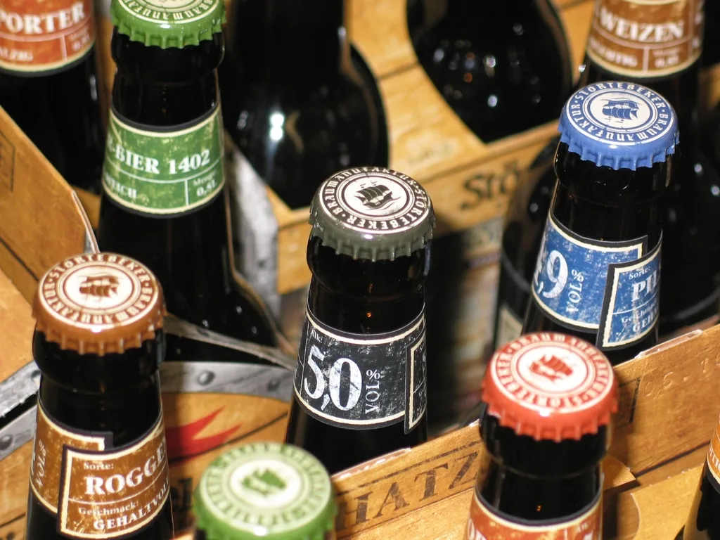 Beer bottles, location unknown, 09/03/2017. Alcohol Free Bars Labels: Allergens and “Natural”